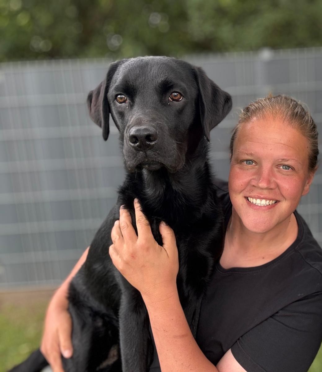 Katrin Pelster mit einem ihrer Hunde